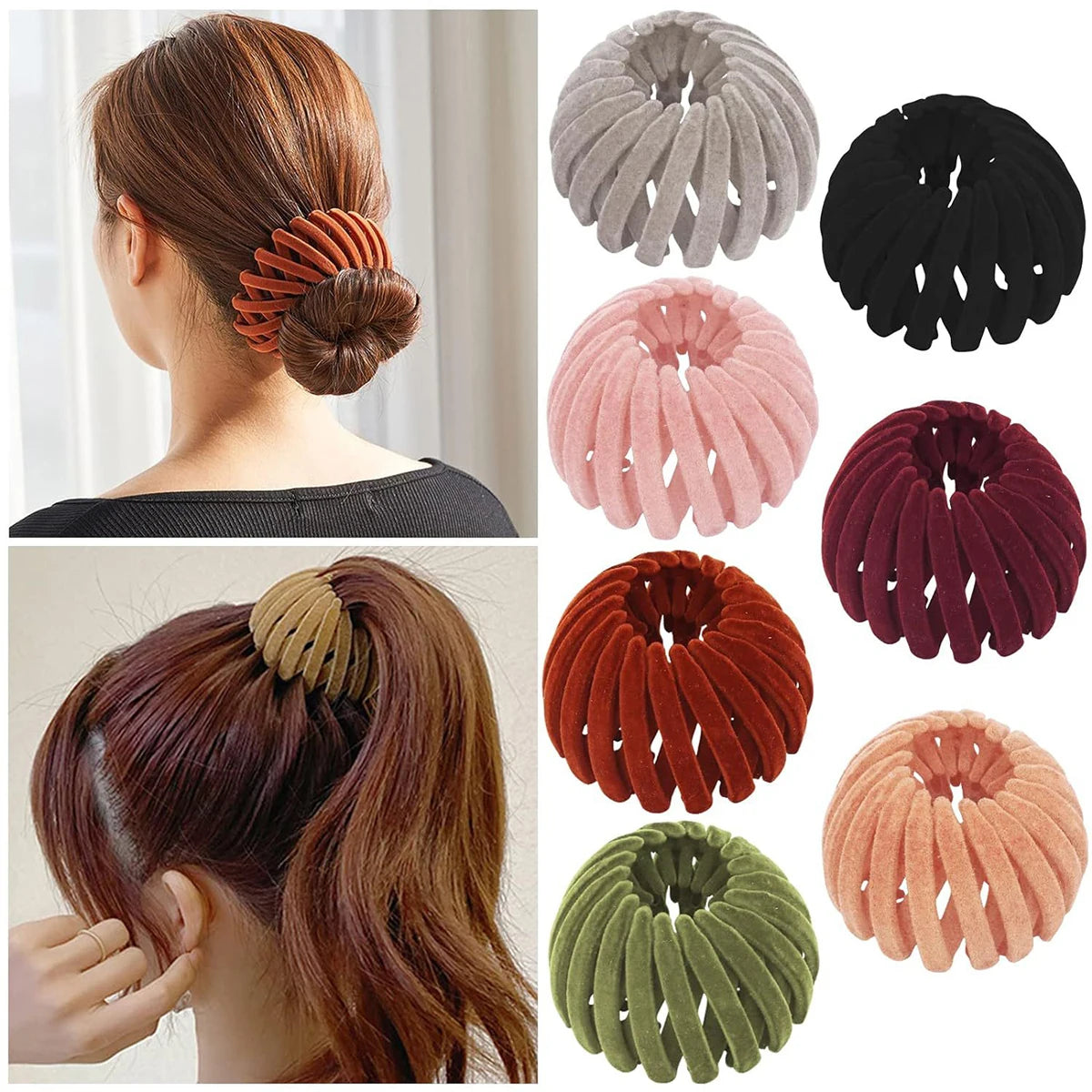 Elevate Your Hairstyle with Our Trendy Bird Nest Ponytail Hair Rings - The Ultimate Lazy Braider Tool for Effortless Elegance!